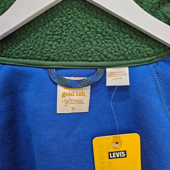 Levi's Gold Tab Men's Green Sherpa Jacket Oversized XL - Picture 6 of 10